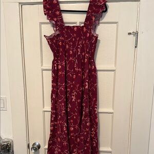 Hill House Maroon Floral Nap Dress